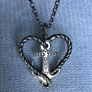 Brighton Heart Anchor “Seas the Day” Necklace